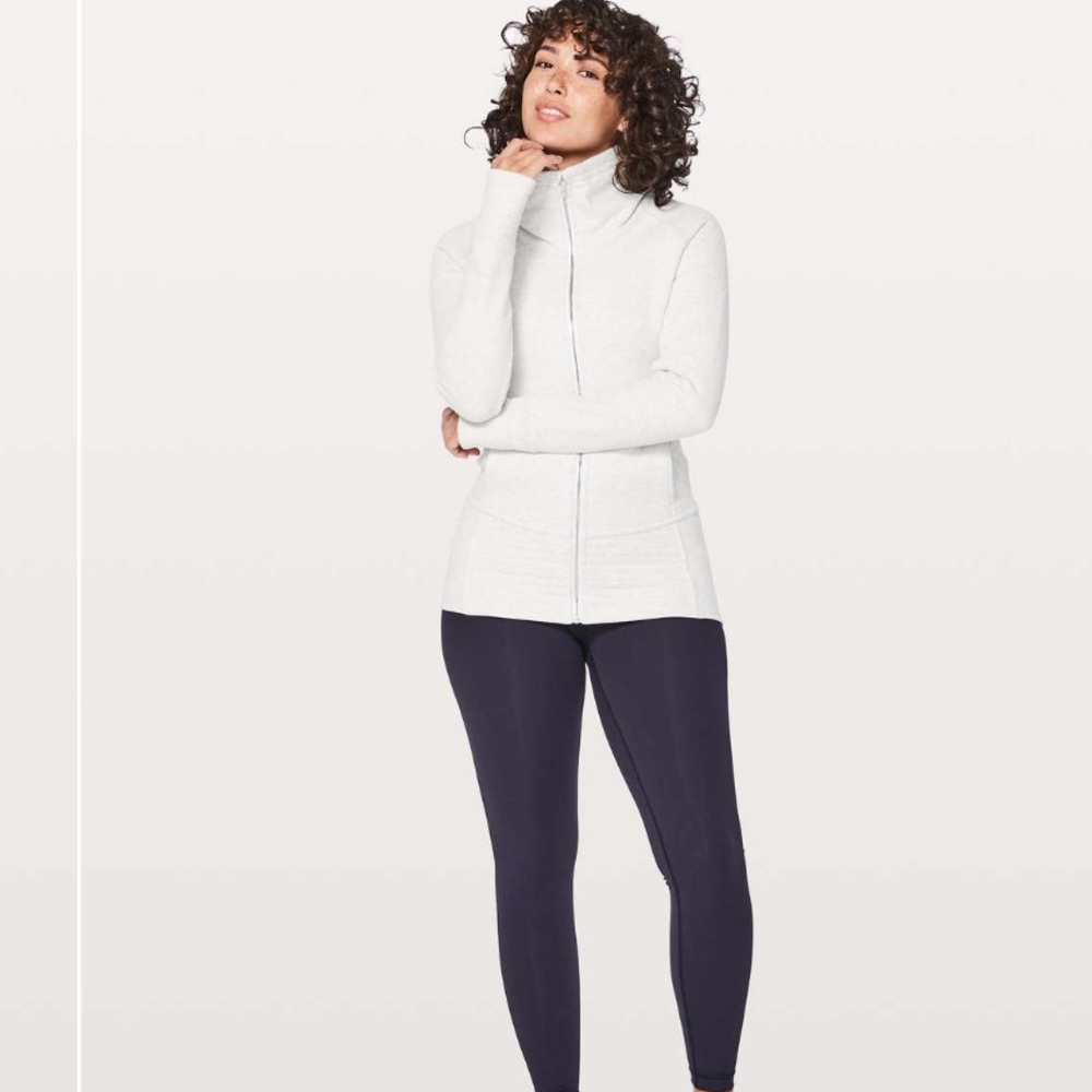 Lululemon Athletica Light Gray High-Neck Hoodie